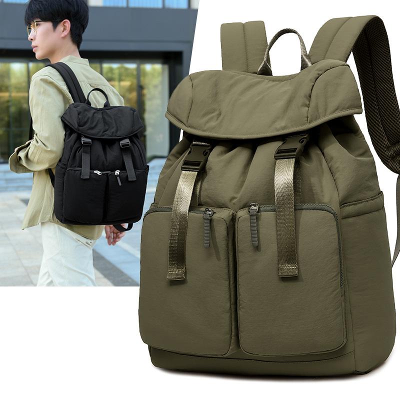 Schoolbag Leisure Sports Simple Outdoor Backpack Men's and Women's Large Capacity Multi-Pocket Commuter Backpack College Style Student School Bag