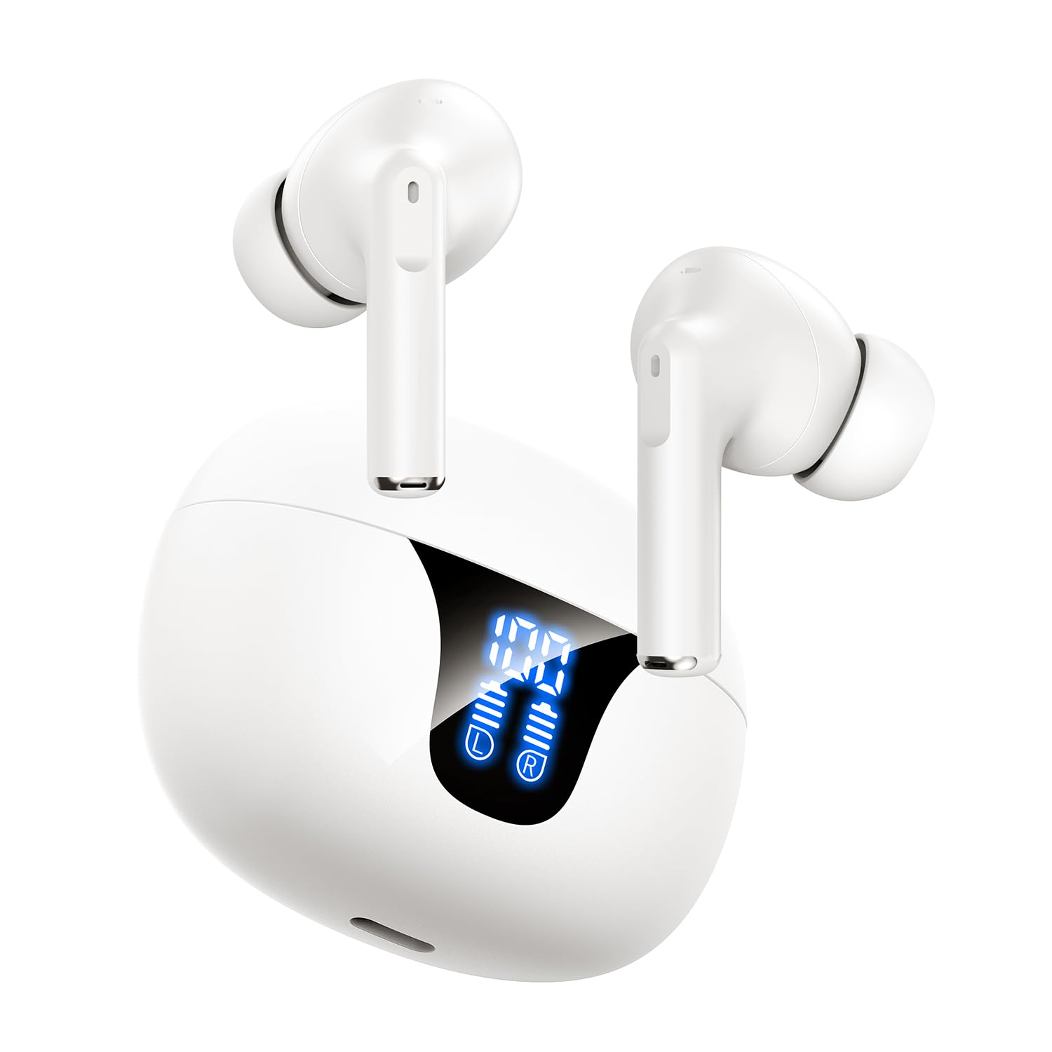 

Беспроводные наушники Bluetooth 5.4 [Обновленная версия 2025], Hi-Fi Bluetooth-наушники, Компактные и легкие, Шумоподавление ENC, Автоматическое сопряжение, Долго