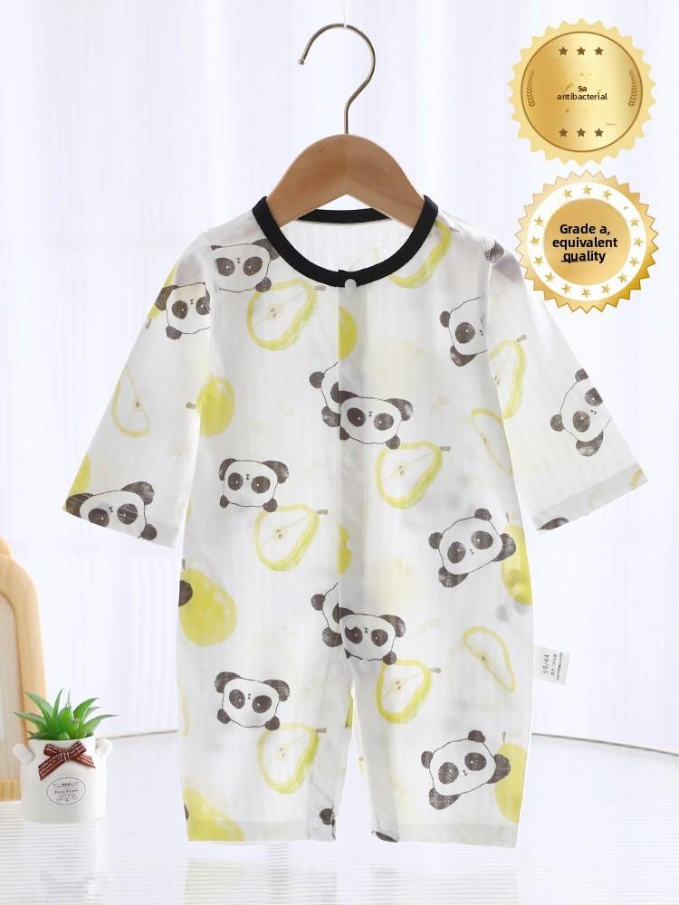 Baby Cotton Romper With Long Sleeves For Newborns Summer Safe Skinfriendly