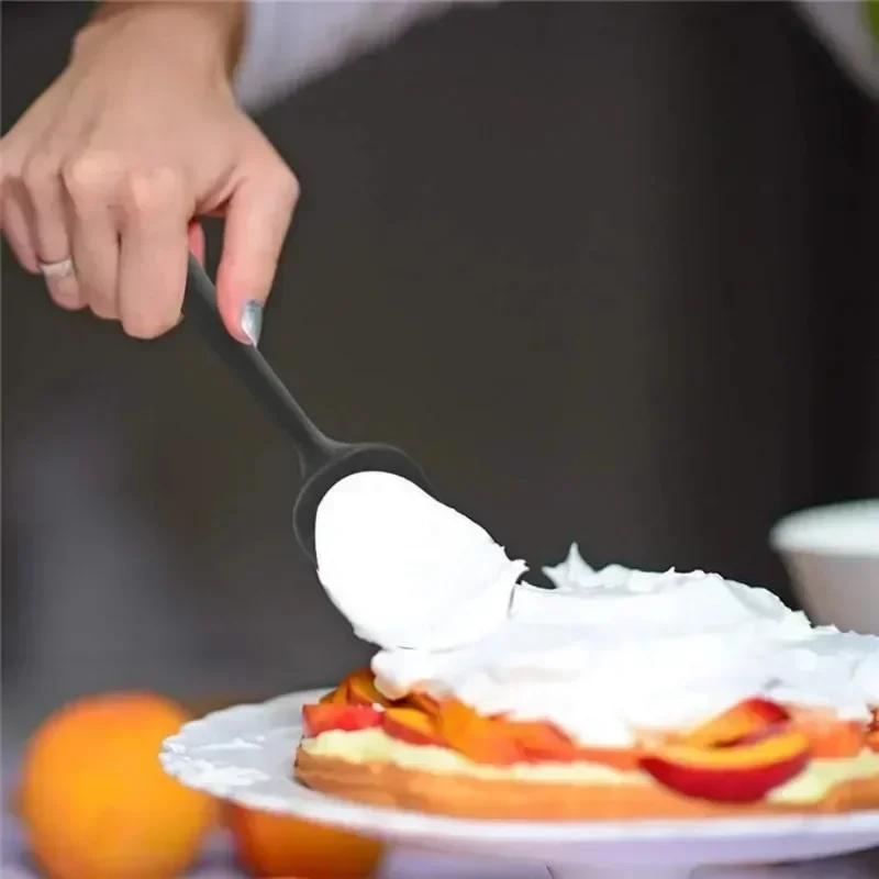 Silicone Spatulas Rubber Spoon Spatula Heat Resistant Seamless One Piece Design Non-Stick Spoonula Flexible Scrapers Baking Tool