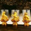 Twelve Zodiac Animal-Shaped Long-Burning Candles for Buddhist Temples - Auspicious Golden Offering Lamps