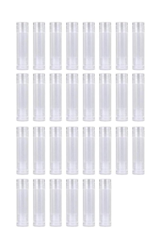 YFFSFDC Lip Balm Lip Lip Set of Cosmetic Empty Refillable Lipstick Lipstick Container Tube, Container, Case, Rotating, Transparent, 30, Container,