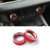 - Mitsubishi Outlander Air Condition Knob Button Ring Cover Decor Pair | Front | Matte | Red | 1 Year Manufacturer Warranty | China
