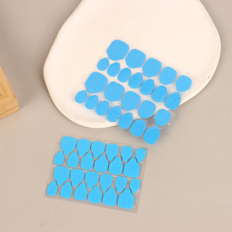 10Pcs 24 Pills/Sheet Uv Double Side Adhesive Tape Glue Sticker False Nail Glue For Fake Nails Tips Clear Jelly Pad Press Tool
