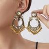 Exotic Ethnic-Style Long Dangle Earrings for Women: Retro Bohemian Turquoise Ornaments