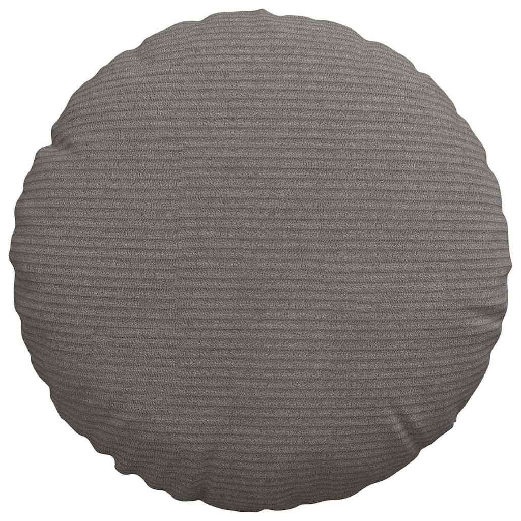 Seat Cushion 2 Pcs Light Grey Ø30 X 13 Cm Cord Fabric