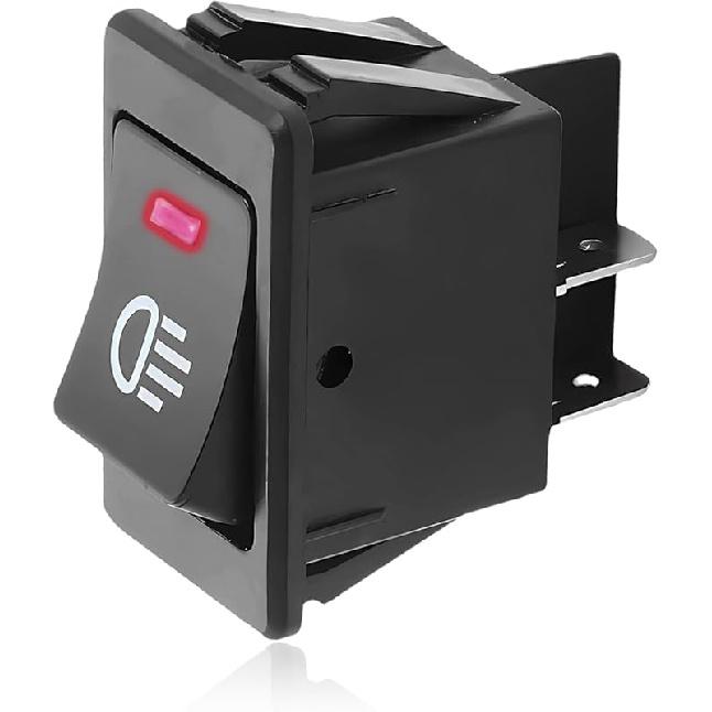 Fog Light Toggle Rocker Switch, 12V 35A 4 Pin SPST ON Off LED Fog Light Rocker Switches, Universal Automotive Rear Front Fog Lamp Toggle Switch for
