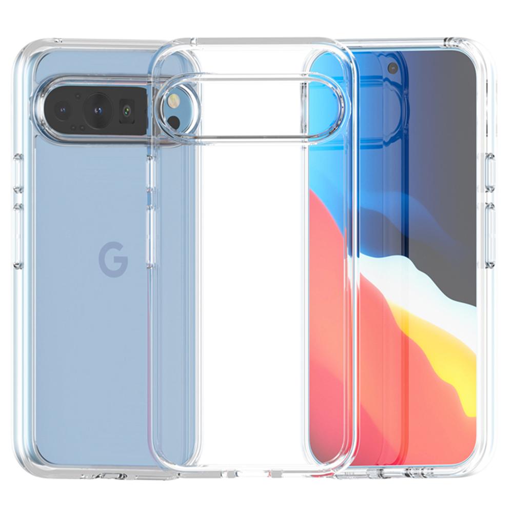 

Для Google Pixel 9 Pro XL Чехол PC+TPU Противоударный Прозрачный Чехол для Телефона Transparent White