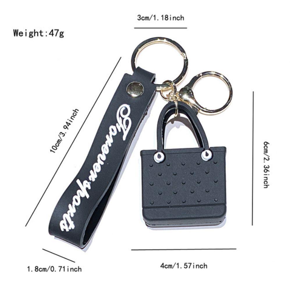 Simple Simulation Bag Key Chain Mini Car Key Chain Portable Beach Hole Bag Keychain Girl
