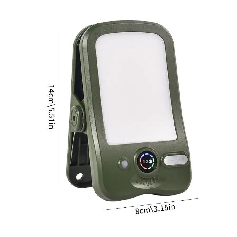 Solar USB Rechargeable Clip-On Camping Light, Waterproof LED Tent Lamp 3 Brightness Modes Portable Outdoor Lantern for Hiking Fishing Emergency