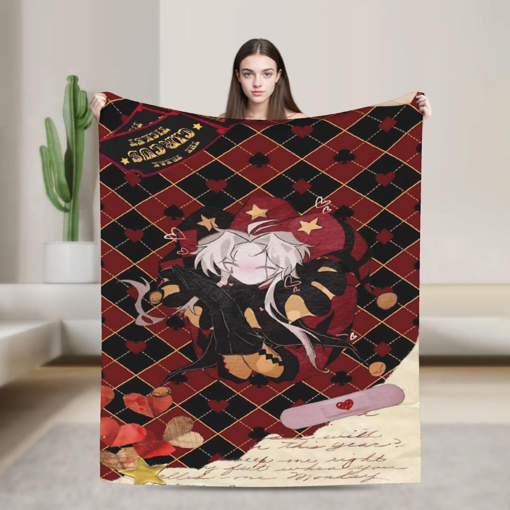 Pierrots The Freak Circus Blanket Flannel Relax Ultra-Soft Throw Blanket for Bed Rug Piece