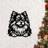 Vintage Metal Pekingese Dog Wall Art Rustproof Iron Sculpture Christmas Thanksgiving Home Decor