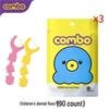 Bâtonnets de soie dentaire pour enfants, 3 paquets (90 unités) - Marque COMBO