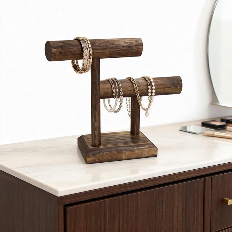 Urholder Stand Træ Ur Display Tårn Smykke Organizer Til Armbånd Og Halskæder Urholder Organizer