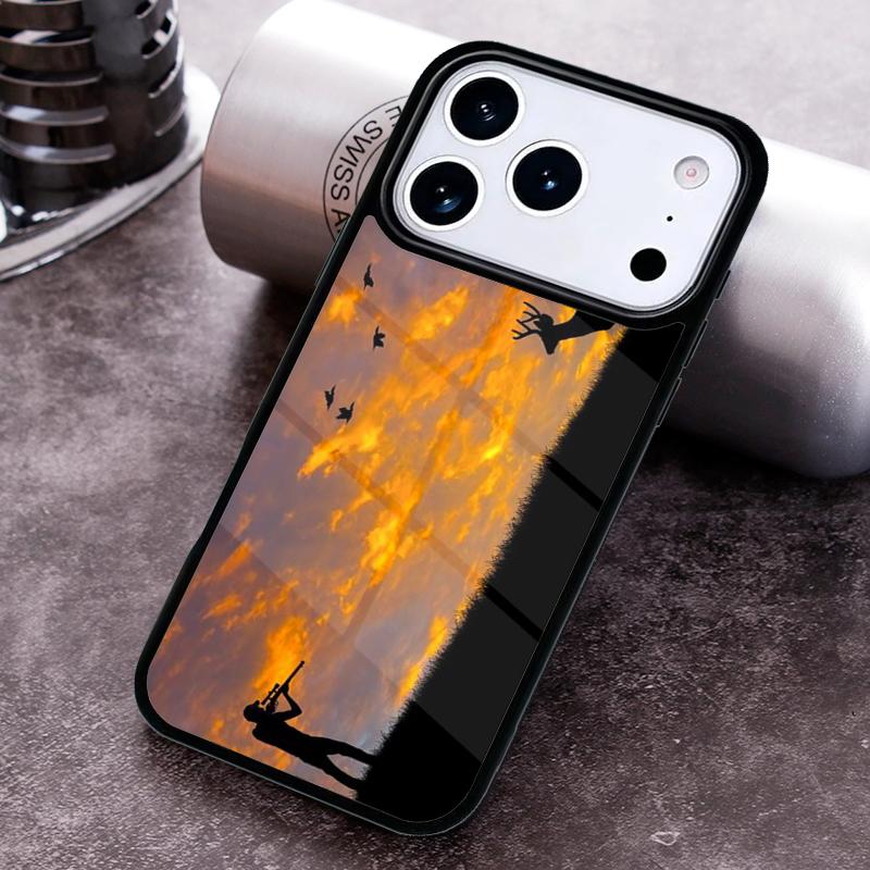 Hunting Dog and Fishing Man Cute Phone Case for iPhone 17 16 15 Pro Max Air 14 13 12 11 Plus Shockproof Cover