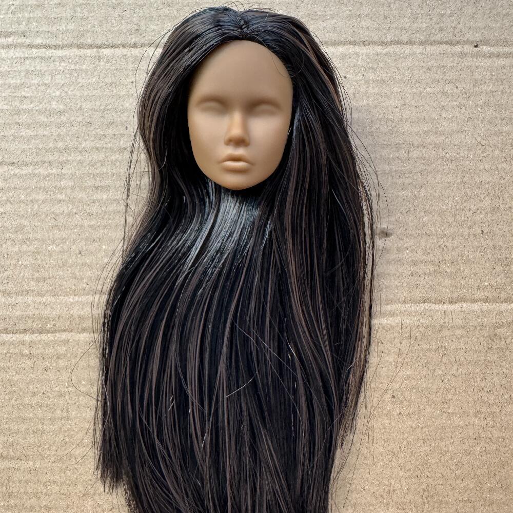 Poppy Blank Face Doll Heads DIY Practice Make-up Bald 1/6 Head Parts For Crafting And Doll Making Cream White Beige Skin Tone