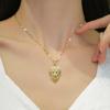 Titanium Steel Light Luxury Temperament Gorgeous Full Diamond Lion King Necklace Female Versatile Collarbone Chain Titanium Steel Chain