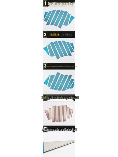 Compatible with 14 GX7 Models: Stainless Steel Window Trim & Body Glass Anti-Scratch Decorative Sticker Accessories