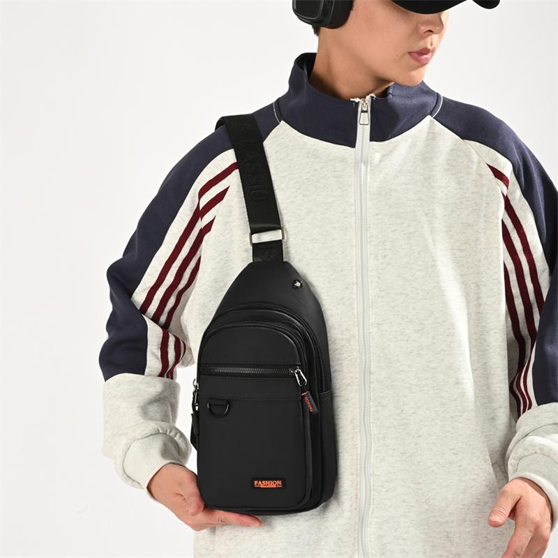 Vodoodpudivá pánská náprsní taška Velkokapacitní ramenní taška na dojíždění Vícevrstvá crossbody taška