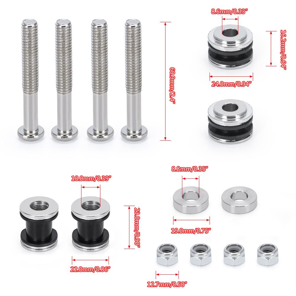 Backrest Luggage Rack Mounting Screws Set For 2004-2022 Harley Sportster XL 883 1200 Forty-Eight Superlow