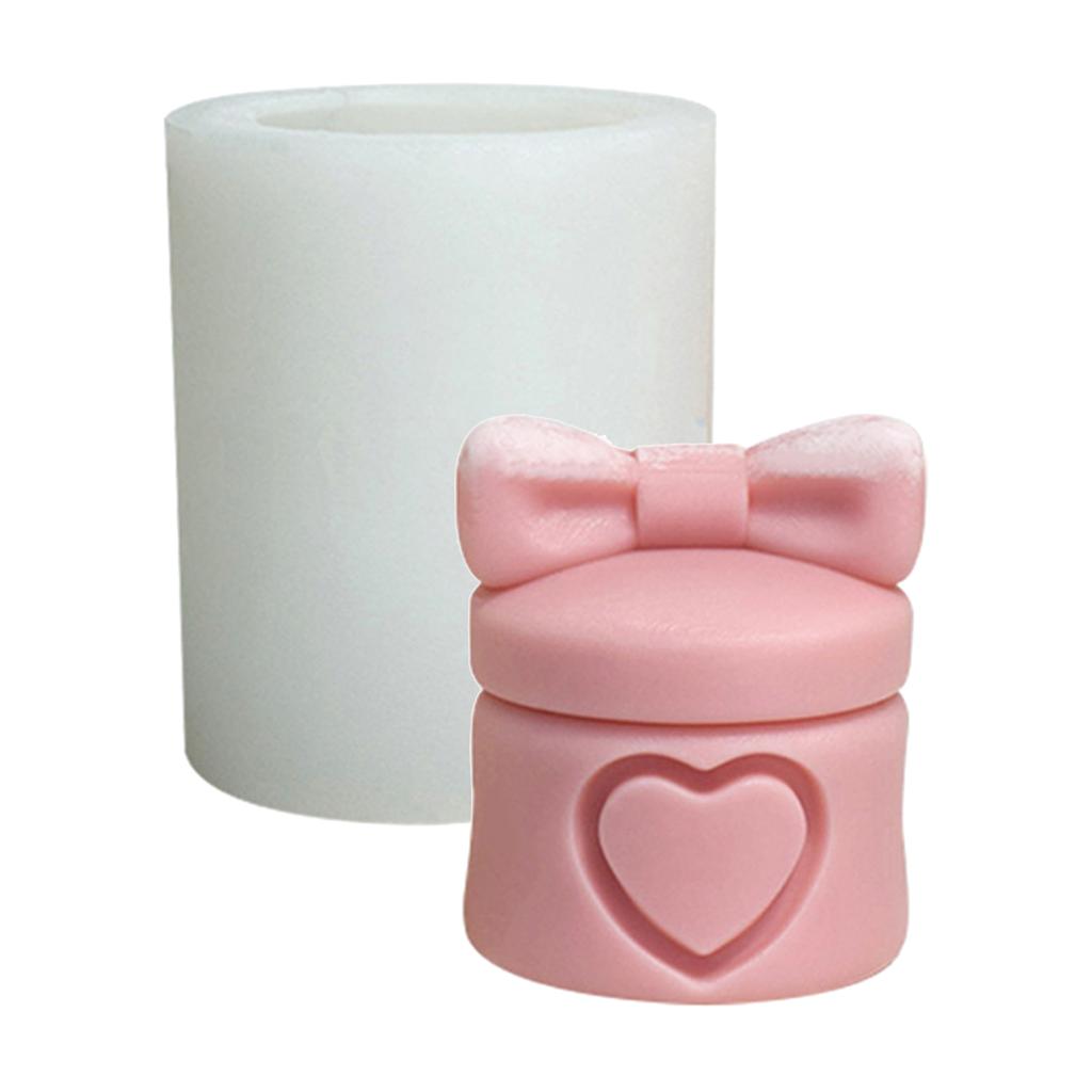 Heart Box Shaped Candle Making Molds Valentine's Day Candle Mold Handmade Soap Moulds Silicone Material for Hand-Making