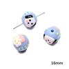 Acrylic Three-Dimensional Painted Beads Cartoon Colorful Hand-Painted Beads DIY Bracelet Mobile Phone Chain Accessories Fashion Handmade
