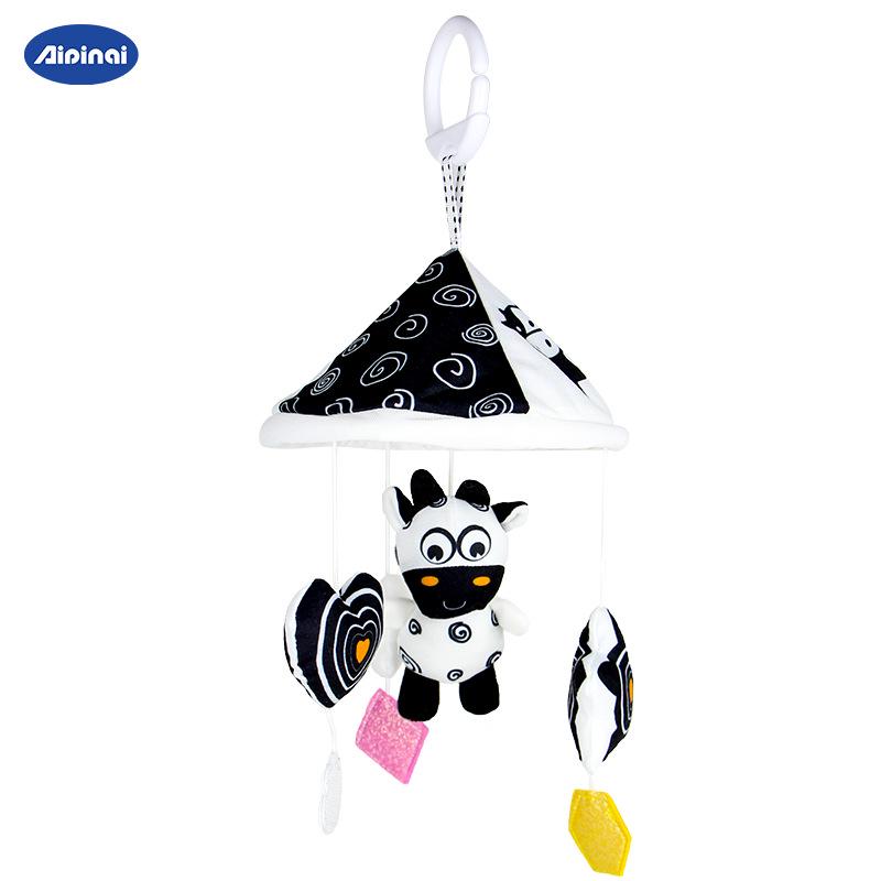 Aipinqi Schwarzweiß Hängendes Auto- & Babybett Windspiel Spielzeug für Früherziehung