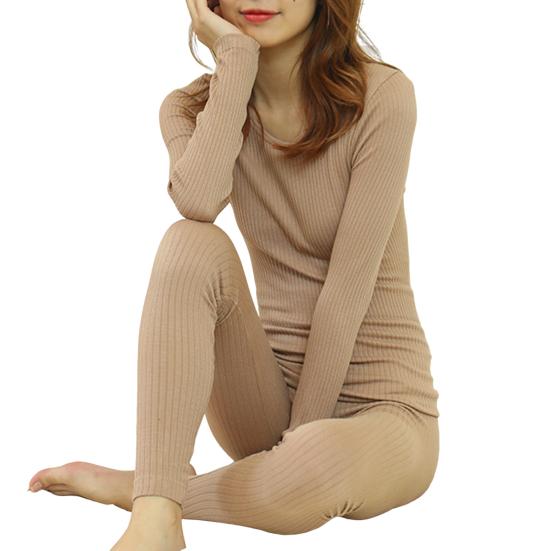 2 sztuk/zestaw bielizna termiczna najlepsze spodnie stała temperatura jednokolorowy chudy jesienno-zimowy rozciągliwy zestaw w kształcie kobiet do noszenia na co dzień