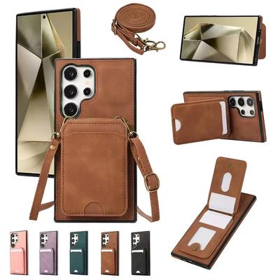 Étui en cuir avec porte-cartes pour Samsung Galaxy S25, S22 Plus, S24, S23, S21 FE, A16, A06, A26, A36, A56, A55, A35, A25, A15, A54