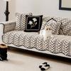 1PC Nordic Soft Plush Sofa Cover for Living Room Anti-slip Wave Edge Sofa Cushion Mat Dust-proof Towel Furniture Protector Cover