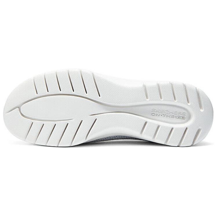Skechers On-The-GO Flex Women Light Grey Low Top Slip On Casual Shoes Mesh Textile 138270-LTGY