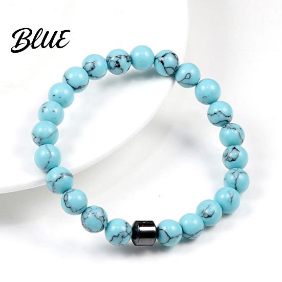 Modisches Edelstein Armband mit Perlen für Herren Damen Retro Natürlich