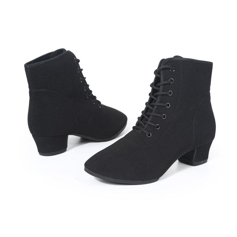 Černé Oxfordské plátno Taneční boty Vysoké dámské boty s měkkou podrážkou Moderní jazzové boty Učitelské boty Námořnický tanec