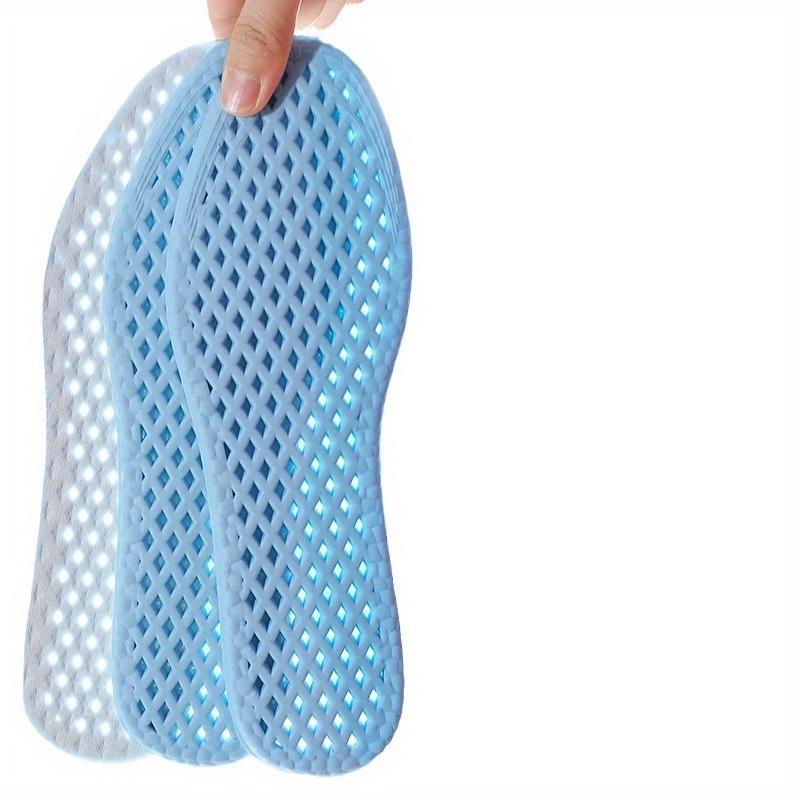 Soft Comfortable Summer Cooling Insoles - Blue, Reusable Breathable Honeycomb Design, Fit for All Shoes