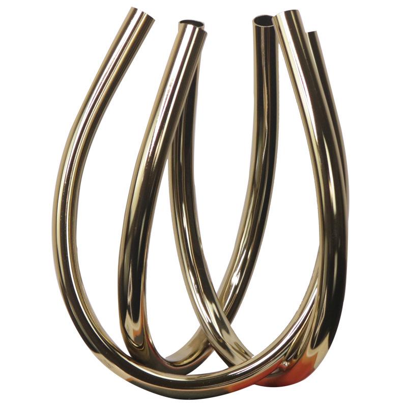 Elegant Metal Vase for Flower Arrangements - Luxury Decor for Living & Dining Rooms