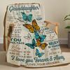 Butterfly Print Flannel Throw Blanket Soft Cozy Sofa Nap Blanket Camping Blanket Home Blanket Perfect Gift for Granddaughter