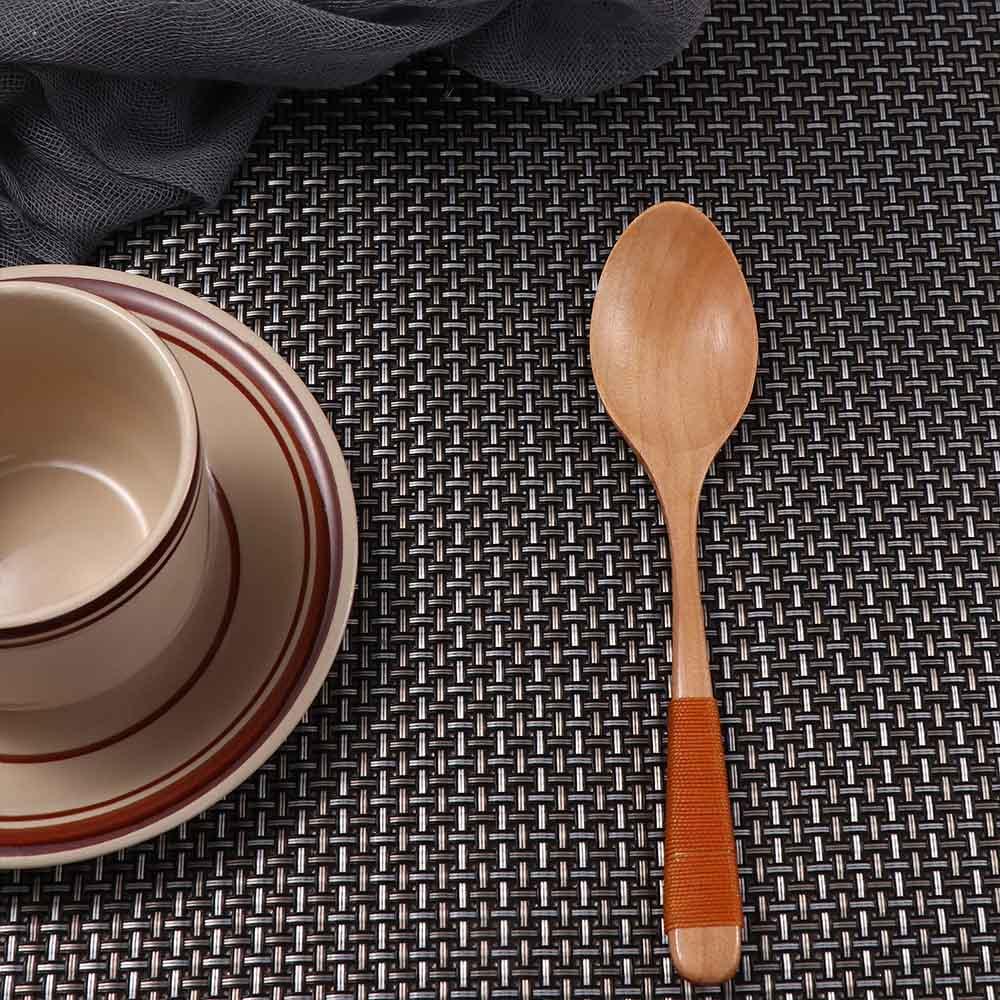 Mixing Stirring Tableware Elegant Wooden Eating Kitchen Utensil Soup Spoons Scoop Cutlery