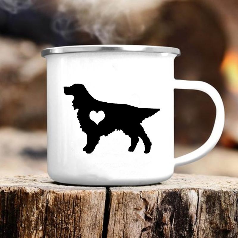 Cute Dog Printed Mugs Creative Coffee Tea Water Cup Original Breakfast Cups to Sublimate Camping Mug Beer Cupshe Drinkware Funny