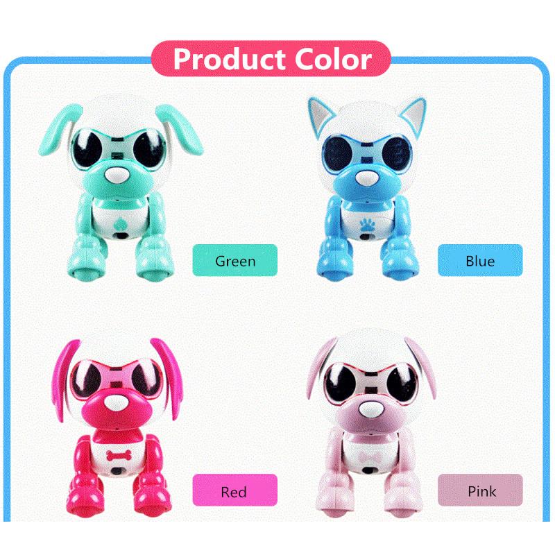 Elektronické LED oči Zvuk Nahrávání spánku Roztomilá hračka Indukční Smart Puppy Robotický pes