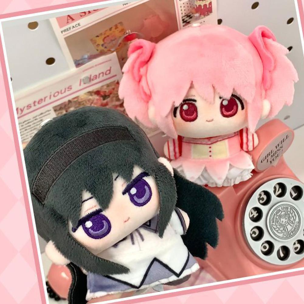 Anime Magical Girl Plush Toy Kaname Madoka Plushies Akemi Homura Doll Soft Stuffed Pendant Backpack Keychain Birthday Gift