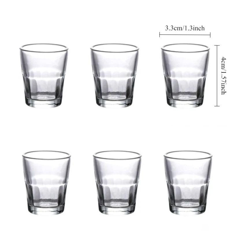 

6pcs Household Goblet Mini Maotai Mug Classic Bullet Cup Small Wine Glass Chinese Style Household Baijiu Cup Gifts for Friends 6pcs