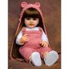 Brown eyes Reborn Baby Dolls Girl 55 cm Full Silicone Vinyl Can Bath Betty Dolls Bebe Toys KEIUMI Fashion Birthday XMAS Gifts