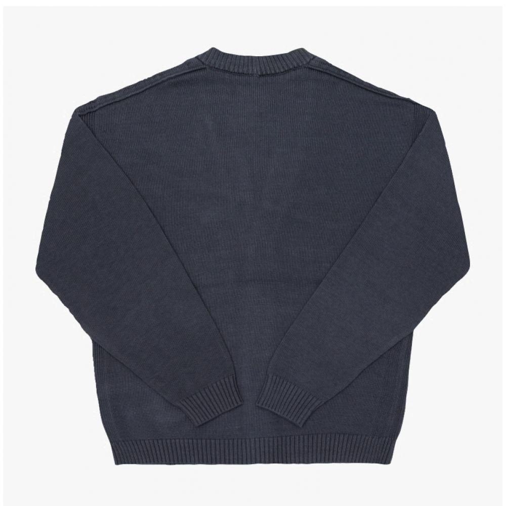 MaiSon KitSune Bold Fox Head Patch V Neck Men S Cardigan Om00502kt1099