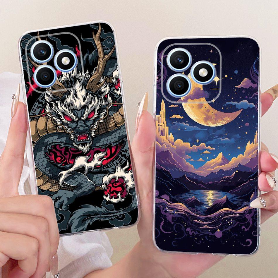 For Honor X8d 2026 Cool Dragon Tiger Pattern Phone Case For Honor X8D 4G Soft Silicone TPU Cases Bumpers