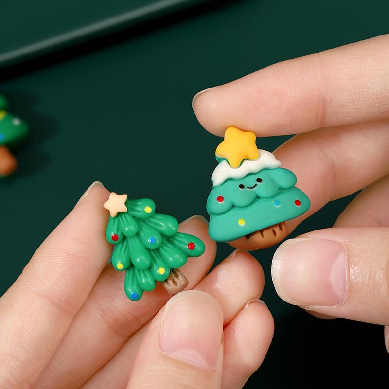 Christmas Tree Refrigerator Stickers Christmas Refrigerator Atmosphere Decoration Cute Resin Magnetic Refrigerator Stickers