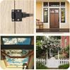 Automatic Self-Closing Latches Spring Slide Door Lock Aluminum Alloy Door Bolts Security Pull Ring Locks for Window,Gate,Cabinet