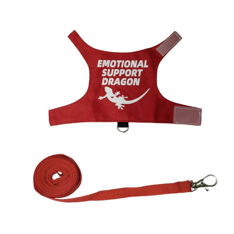 

Набір шлейки та повідця для ящірки, Зовнішній нагрудний та спинний ремінь для домашніх рептилій, Спеціально розроблений для хамелеонів та білок бордовий