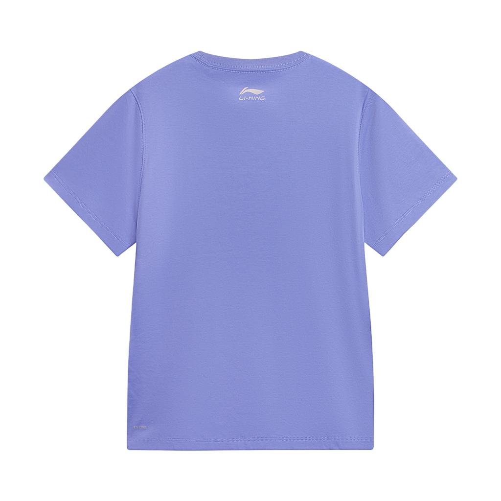 Li-Ning Sport Lifestyle Series Pattern Printed Letter Round Neck T-Shirt Women tops ATSW312-3