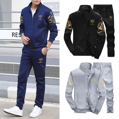 Ramidos Men's Autumn Winter Thicken Sweatshirt Top Pants Sets Sports Suit Tracksuit