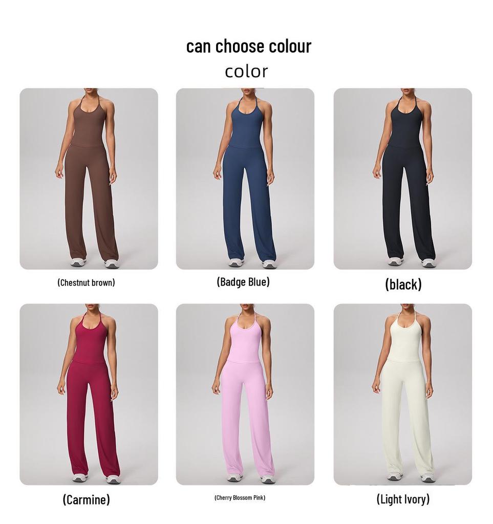 Szybkoschnący zestaw do jogi na ramiączkach: Komfort jak chmurka, Sportowy tył, Spodnie z wysokim stanem